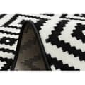 Pikkukuva 5 / 5: Matto BCF MORAD Ruta timantteja musta / kerma 70 cm, 70x680 cm