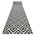 Pikkukuva 1 / 5: Matto BCF MORAD Ruta timantteja musta / kerma 70 cm, 70x680 cm
