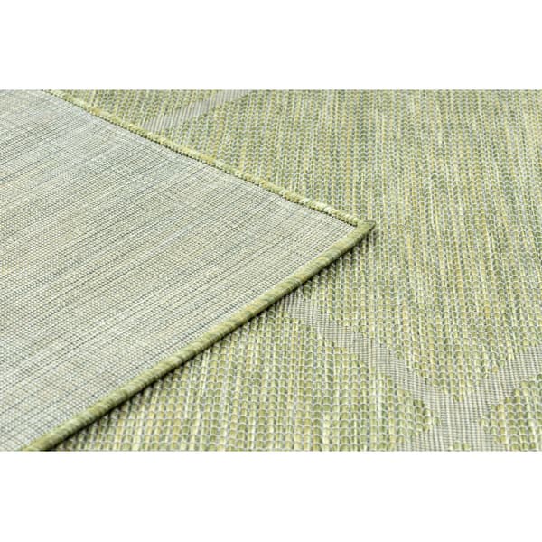 Sisaltæppe SISAL flatbed PATIO diamanter 3075 grøn / beige, 117x170 cm