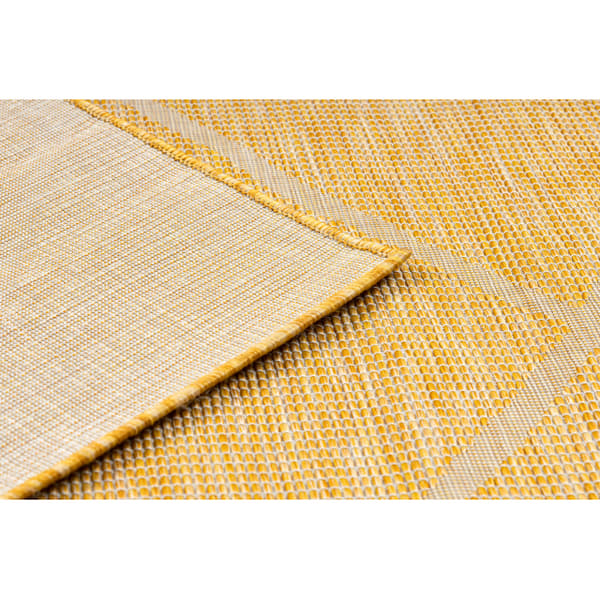 Matta SISAL PATIO 3075 Ruter Flatvävd gul / beige, 117x170 cm
