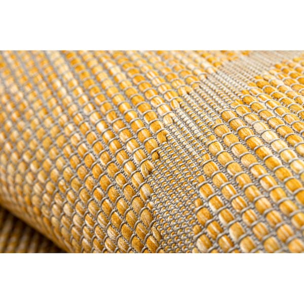 Matta SISAL PATIO 3075 Ruter Flatvävd gul / beige, 117x170 cm