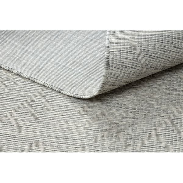 Matta SISAL PATIO 3077 ruter Flatvävd grå / beige, 117x170 cm