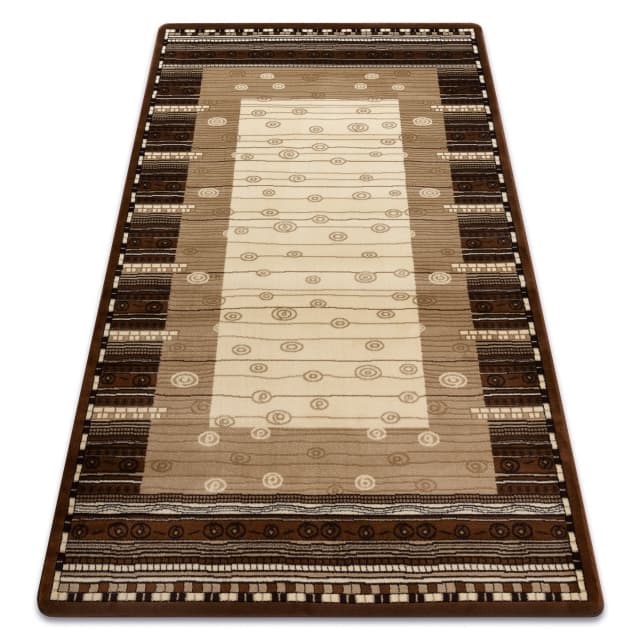 Matta ROYAL design GR013 Ram, kräm / beige / brun, 200x290 cm