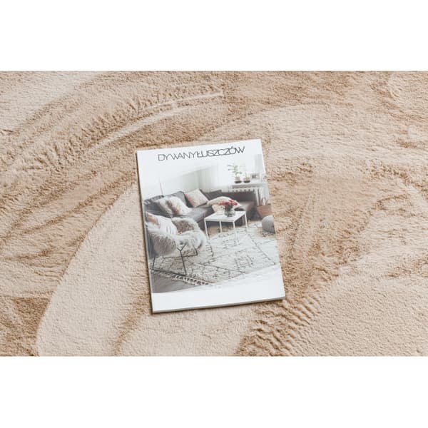 Moderne vask tæppe POSH shaggy, plys, tyk anti-slip kamel, beige, 160x220 cm