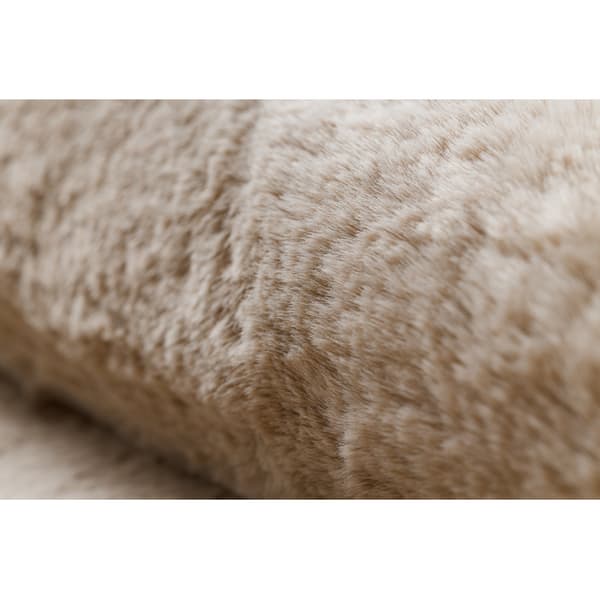 Moderne vask tæppe POSH shaggy, plys, tyk anti-slip kamel, beige, 160x220 cm