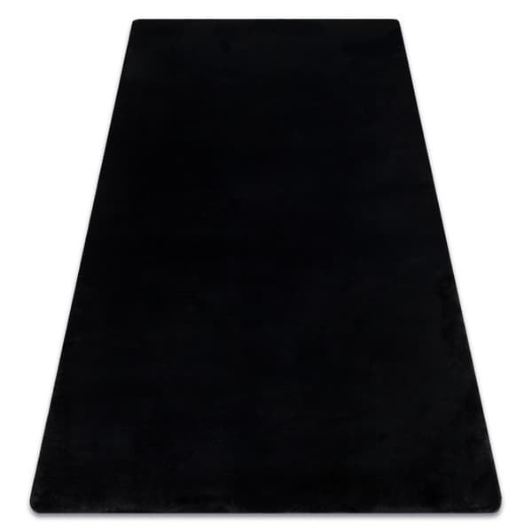 Modern tvättmatta POSH shaggy, plysch, mycket tjock halkskydd svart, 160x220 cm