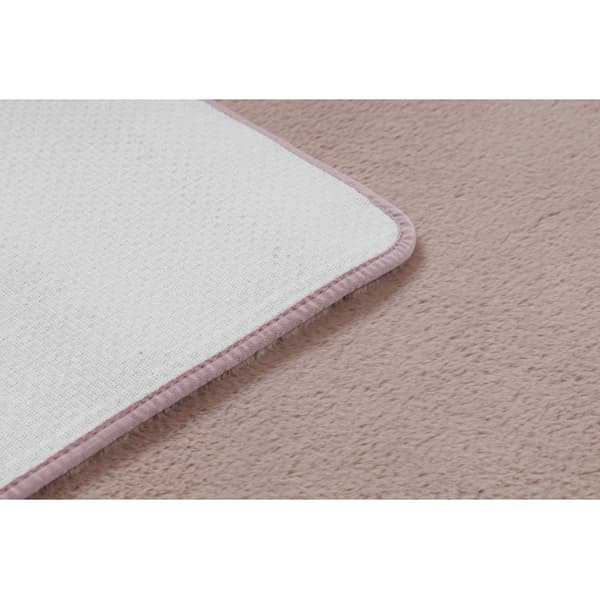 Moderne vask tæppe POSH shaggy, plys, tyk anti-slip lyserød, 50x80 cm