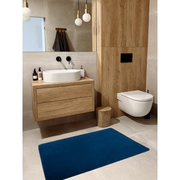 Moderne vask tæppe POSH shaggy, plys, tyk anti-slip marineblå, 160x220 cm