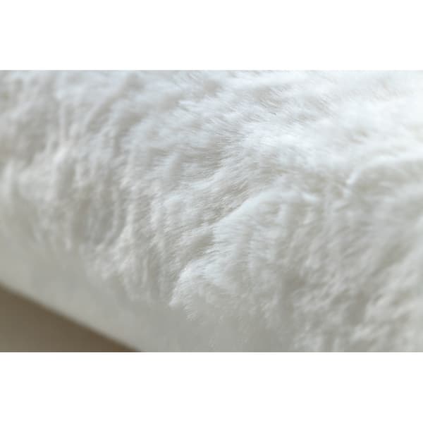 Moderne vask tæppe POSH cirkel shaggy, plys, tyk anti-slip elfenben, cirkel 60 cm