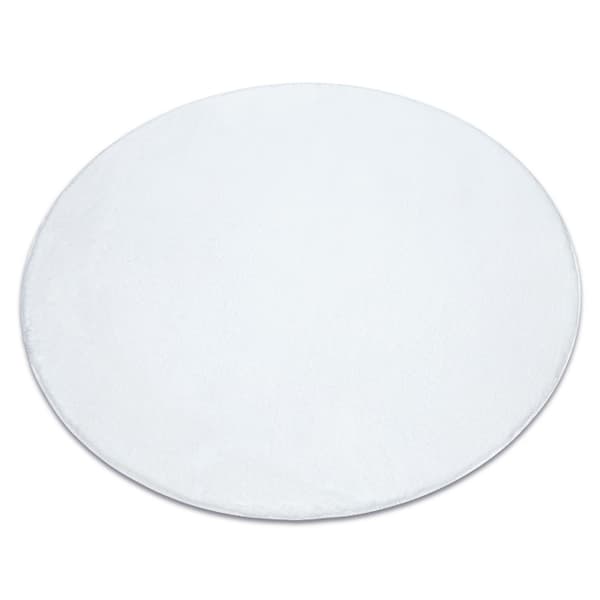 Moderne vask tæppe POSH cirkel shaggy, plys, tyk anti-slip elfenben, cirkel 60 cm
