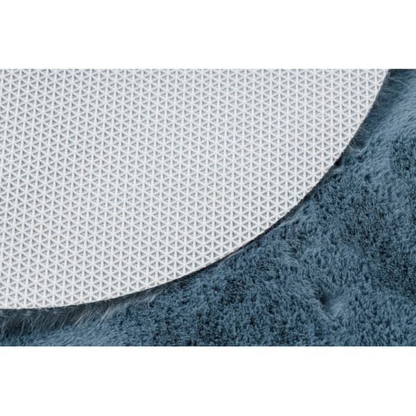 Moderni pesu matto SHAPE 3105 Sydän shaggy - sininen muhkea liukastumisenesto, 80x80 cm