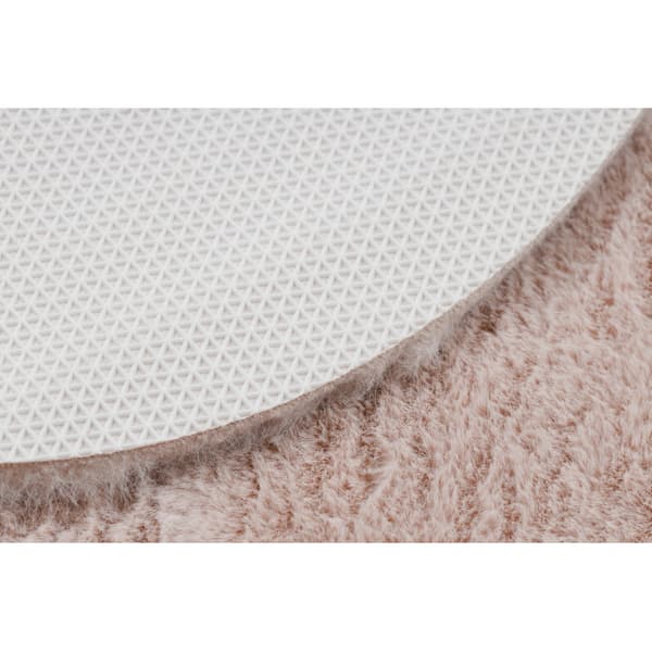 Moderne vask tæppe SHAPE 3105 Hjerte shaggy - lyserød plys, anti-slip , 80x80 cm