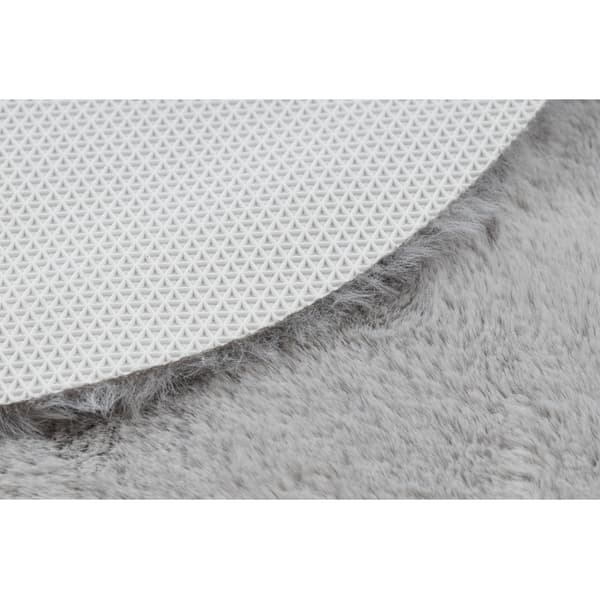 Moderni pesu matto SHAPE 3105 Sydän shaggy - harmaa muhkea liukastumisenesto, 80x80 cm