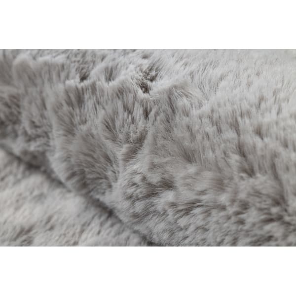 Moderni pesu matto SHAPE 3105 Sydän shaggy - harmaa muhkea liukastumisenesto, 80x80 cm