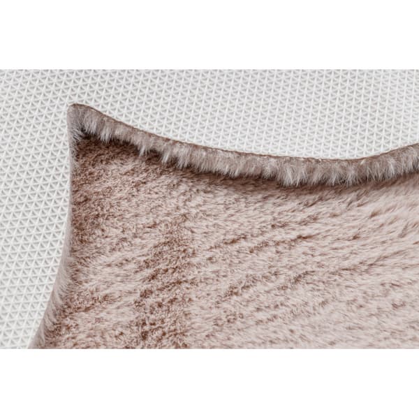 Moderni pesu matto SHAPE 3106 Kukka shaggy - vaaleanpunainen muhkea liukastumisenesto, 80x80 cm