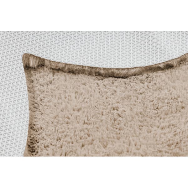 Moderni pesu matto SHAPE 3106 Kukka shaggy - beige muhkea liukastumisenesto, 80x80 cm