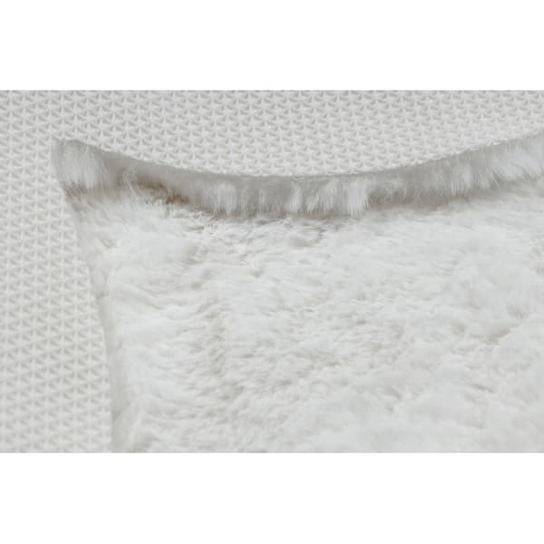 Moderni pesu matto SHAPE 3106 Kukka shaggy - norsunluu muhkea liukastumisenesto, 80x80 cm
