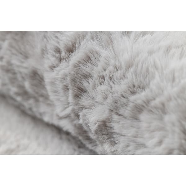 Moderni pesu matto SHAPE 3106 Kukka shaggy - harmaa muhkea liukastumisenesto, 80x80 cm
