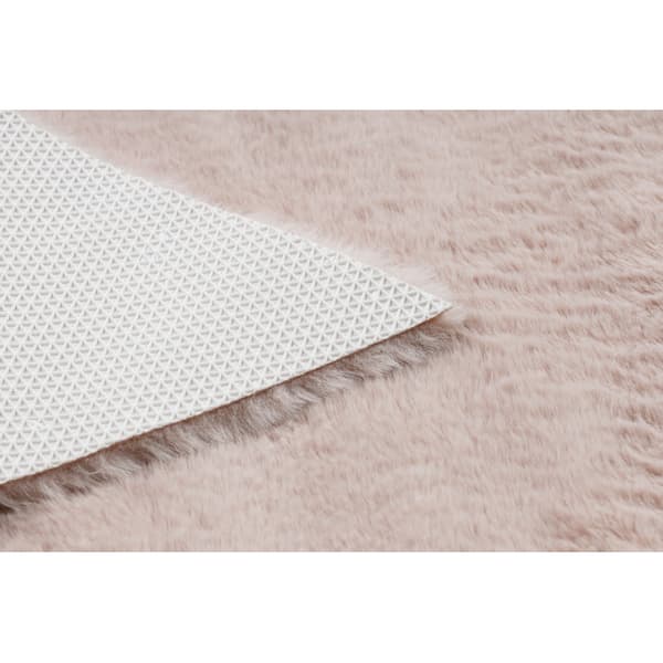 Moderne vask tæppe SHAPE 3148 Stjerne shaggy - lyserød plys, anti-slip , 80x80 cm