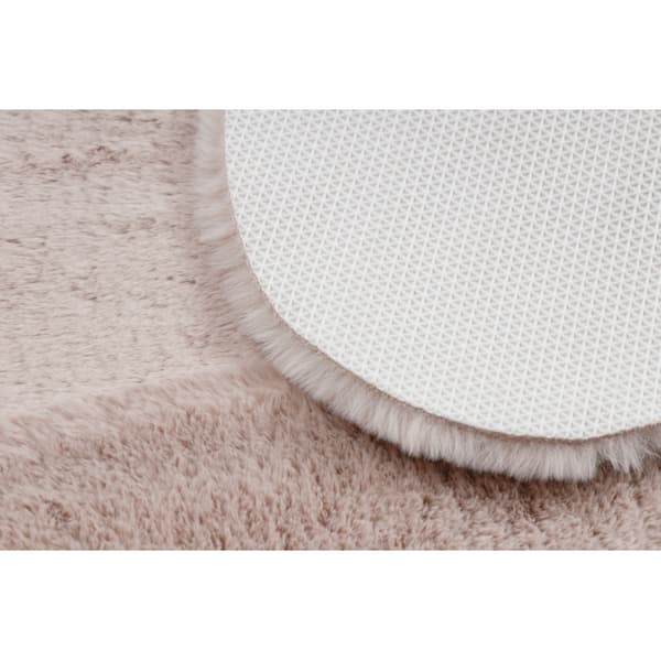 Moderni pesu matto SHAPE 3150 Perhonen shaggy - vaaleanpunainen muhkea liukastumisenesto, 80x80 cm