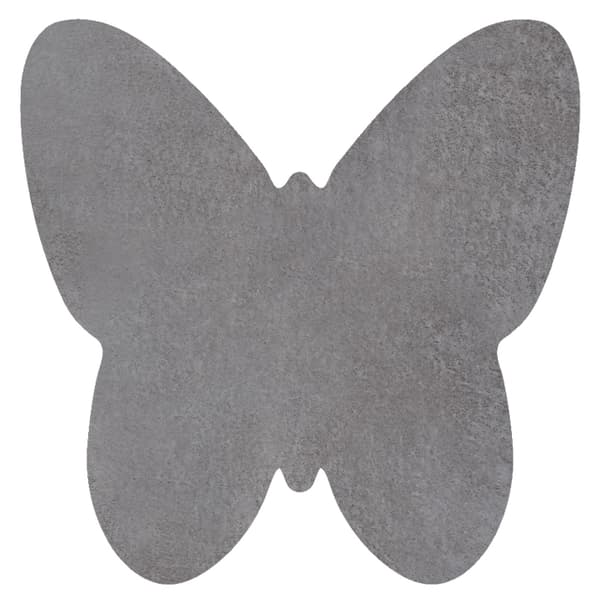 Moderni pesu matto SHAPE 3150 Perhonen shaggy - harmaa muhkea liukastumisenesto, 80x80 cm