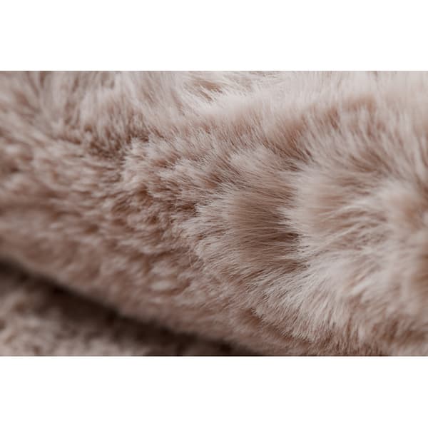 Moderni pesu matto SHAPE 3146 Nalle shaggy - vaaleanpunainen muhkea liukastumisenesto, 80x96 cm