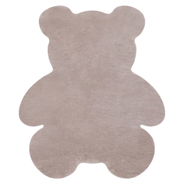 Moderne vask tæppe SHAPE 3146 Bamse shaggy - lyserød plys, anti-slip , 80x96 cm