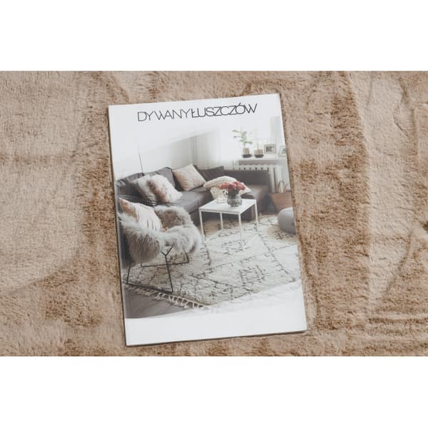 Modern tvättmatta SHAPE 3146 nallebjörn shaggy - beige plysch, halkskydd , 80x96 cm