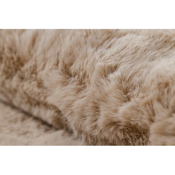 Modern tvättmatta SHAPE 3146 nallebjörn shaggy - beige plysch, halkskydd , 80x96 cm