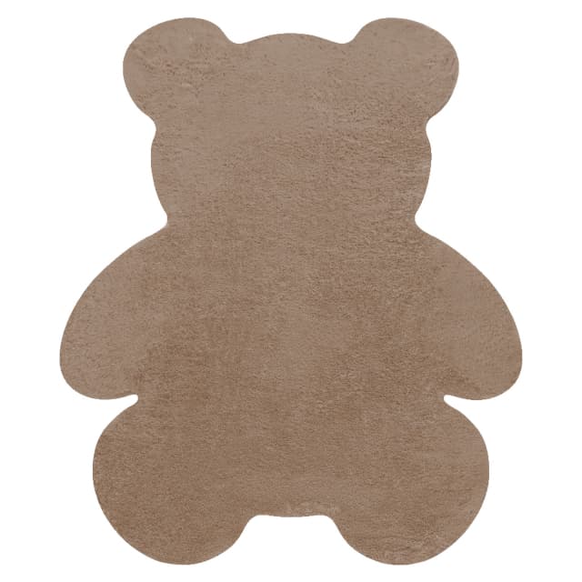 Modern tvättmatta SHAPE 3146 nallebjörn shaggy - beige plysch, halkskydd , 80x96 cm