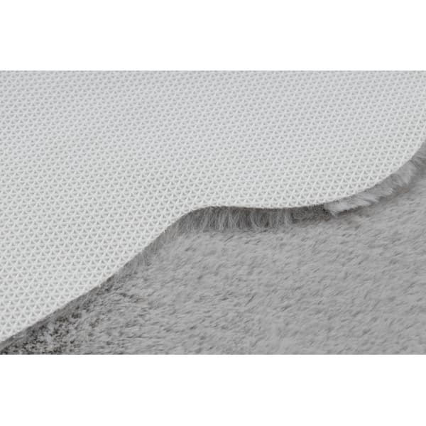 Moderni pesu matto SHAPE 3146 Nalle shaggy - harmaa muhkea liukastumisenesto, 80x96 cm