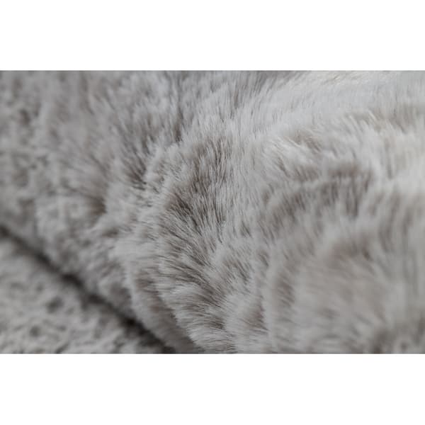 Moderni pesu matto SHAPE 3146 Nalle shaggy - harmaa muhkea liukastumisenesto, 80x96 cm