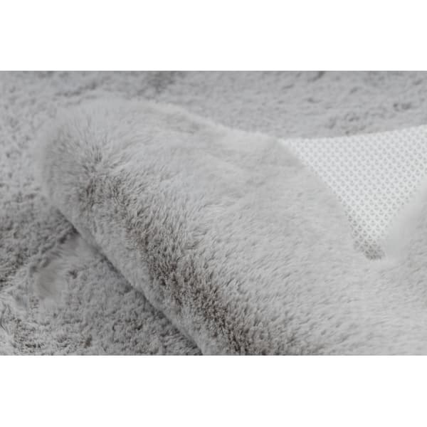 Moderni pesu matto SHAPE 3146 Nalle shaggy - harmaa muhkea liukastumisenesto, 80x96 cm