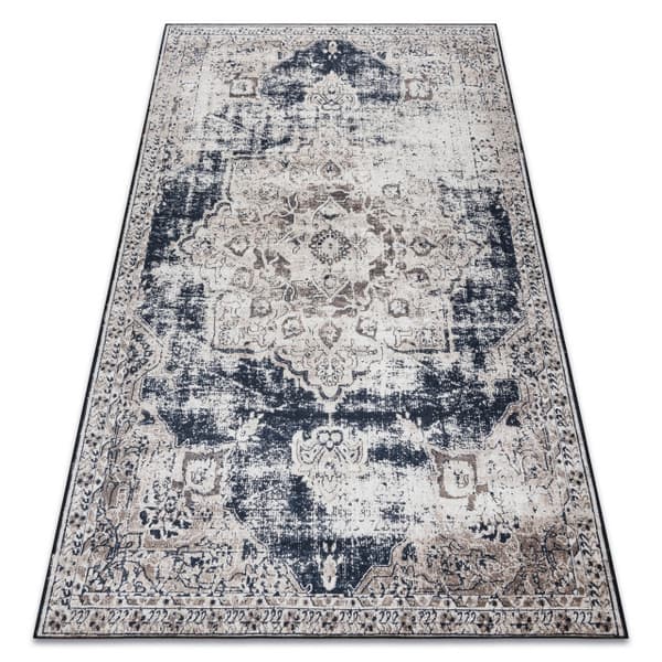 ANDRE 1090 tvättmatta Prydnad, årgång halkskydd - beige, 120x170 cm