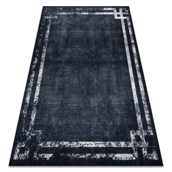 ANDRE 1486 matto Kehys, vintage liukumaton - musta / valkoinen, 160x220 cm