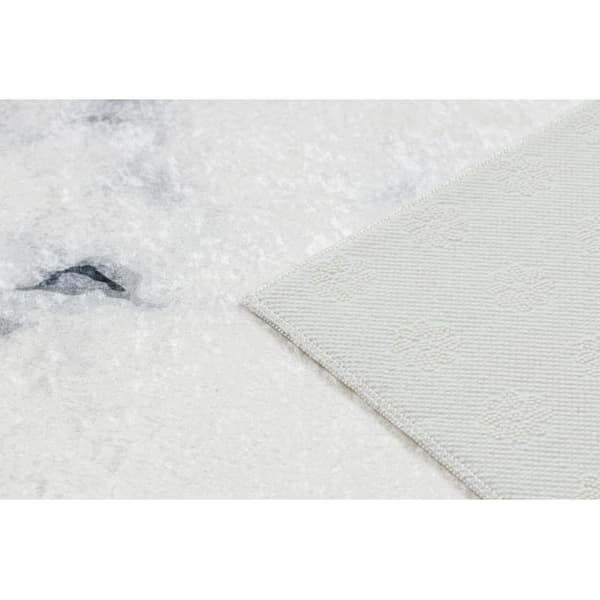 ANDRE 1220 tvättmatta Marble, geometrisk halkskydd - vit, 120x170 cm