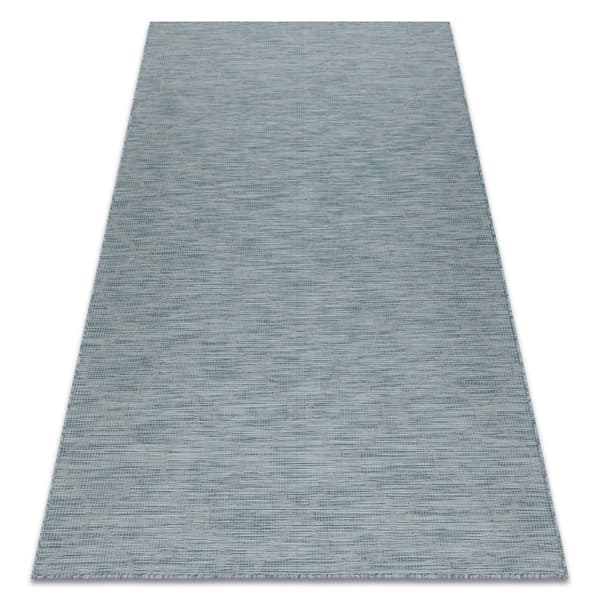 Matta SISAL PATIO 3069 Marockansk spaljé Platta vävda - aqua blå , 78x150 cm