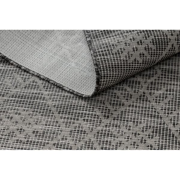 Sisaltæppe SISAL flatbed PATIO 3077 Boho - sort, 136x190 cm