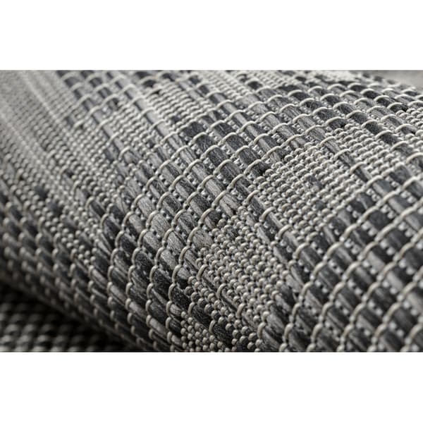 Matta SISAL PATIO 3071 Greek frame Platta vävda - svart, 175x270 cm