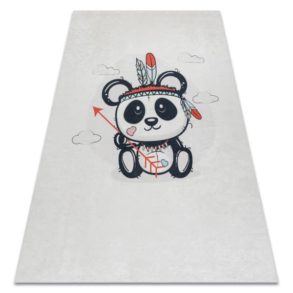 BAMBINO 1129 matto panda lapsille liukumaton - kerma, 80x150 cm
