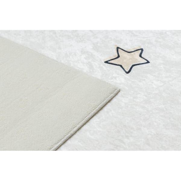 BAMBINO 1278 matto Avaruusraketti tilaa lapsille liukumaton - kerma, 140x190 cm