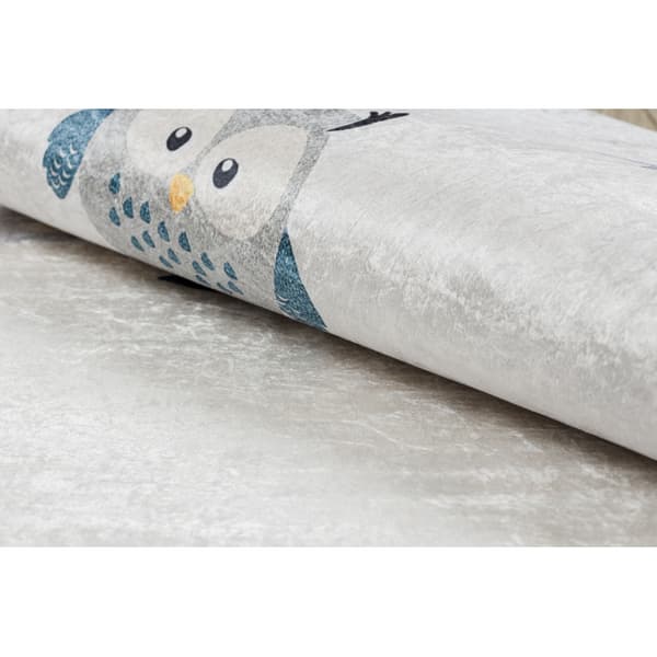 BAMBINO 1161 matto Ugglor lapsille liukumaton - harmaa, 120x170 cm