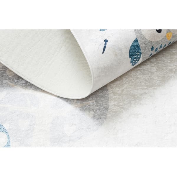 BAMBINO 1161 matto Ugglor lapsille liukumaton - harmaa, 160x220 cm