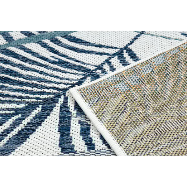 Tæppe, løber SISAL COOPER Blade 22258 ecru / mørkeblå, 70x250 cm
