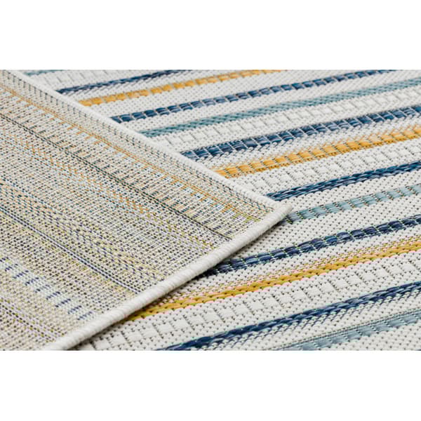 Sisaltæppe SISAL COOPER Strimler, Etno 22237 ecru / marineblå blå, 160x220 cm