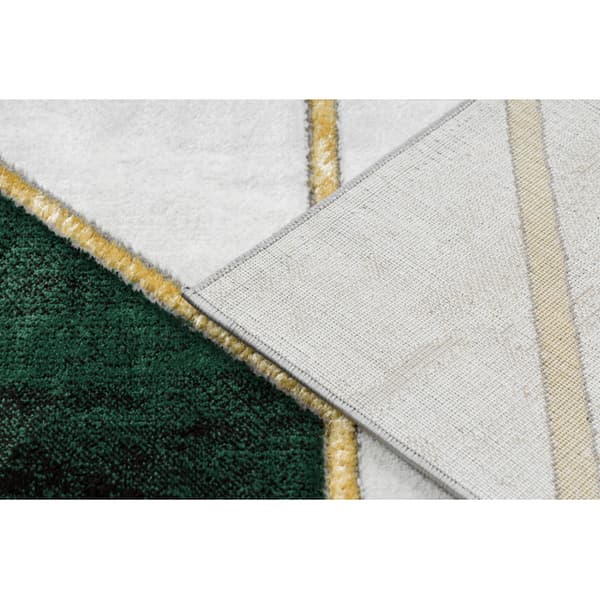 Exklusiv EMERALD Matta 1015 glamour, snygg marble, geometrisk flaska grön / guld, 240x330 cm