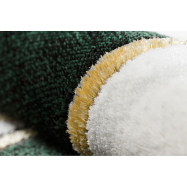 Exklusiv EMERALD Matta 1015 glamour, snygg marble, geometrisk flaska grön / guld, 240x330 cm