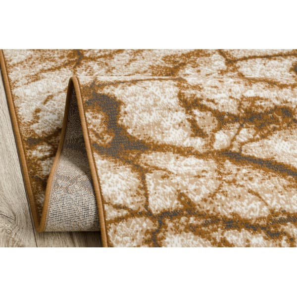 Fortovet BCF MORAD Marmur Marmor beige / grå guld 60 cm, 60x270 cm