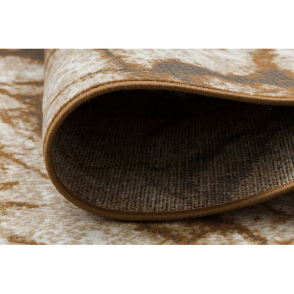Fortovet BCF MORAD Marmur Marmor beige / grå guld 60 cm, 60x700 cm