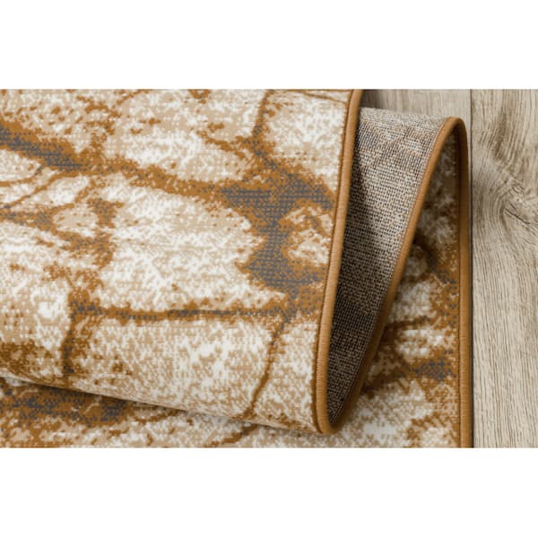 Fortovet BCF MORAD Marmur Marmor beige / grå guld 60 cm, 60x700 cm